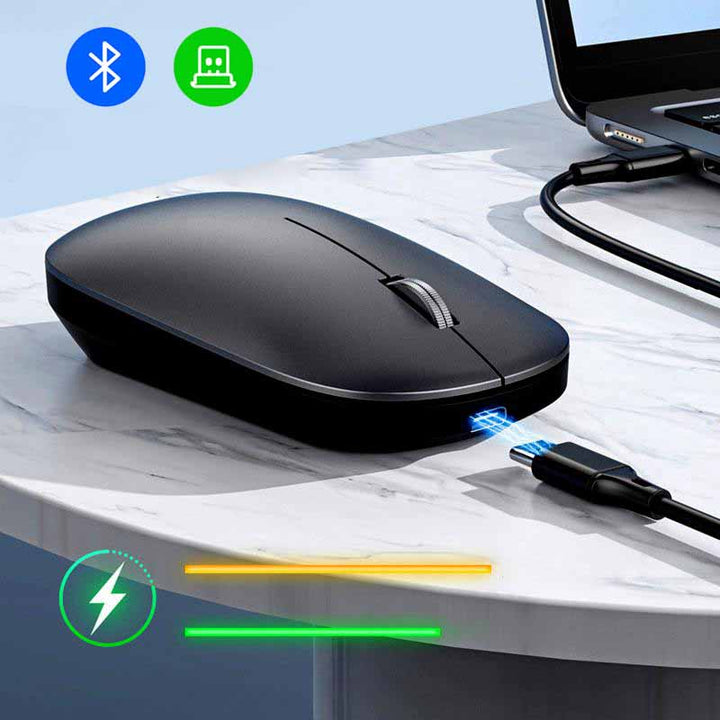 Bluetooth Wireless Mouse | Dual Mode 2.4G &amp; Bluetooth 5.0, 3-Level DPI | Silent Click, Type-C Fast Charging, Multi-Device