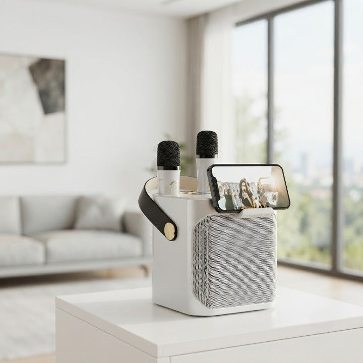 Bluetooth Karaoke Speaker | Dual Microphone Portable Set