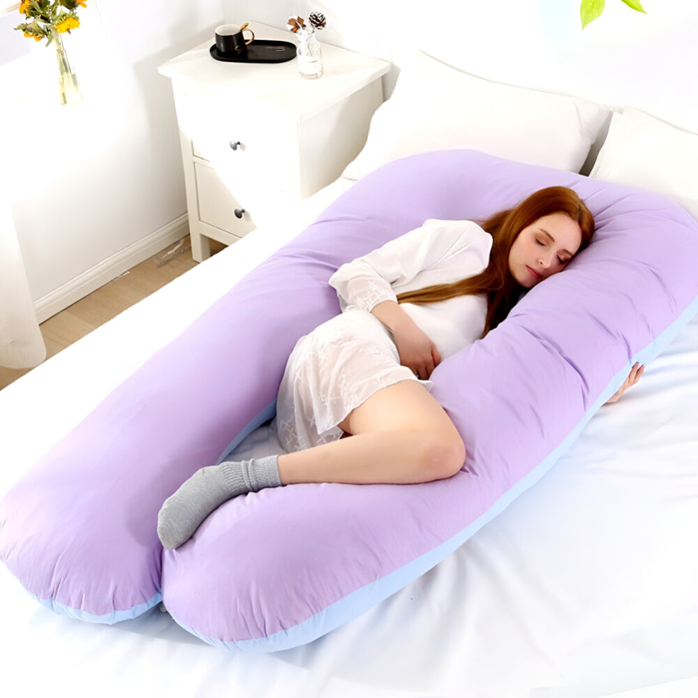 Body Pillow Full Body Support Cushion | Removable Washable Cover | Side Sleeper &amp; Pregnancy Support Multi Use Lounger 2