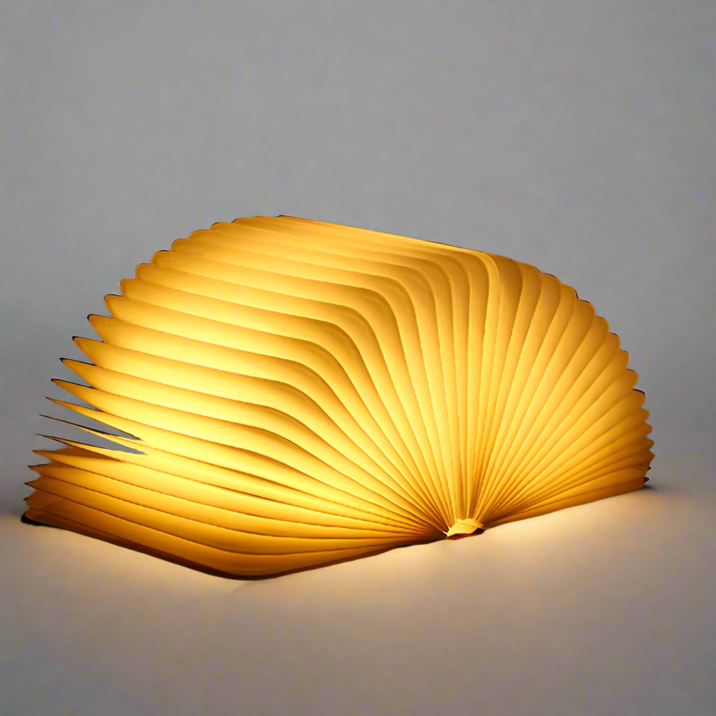 Book Shaped LED Night Light | USB Rechargeable, Touch Sensor Dimmer | Cordless Bedside Lamp, 22 x 17 cm Open Book Design