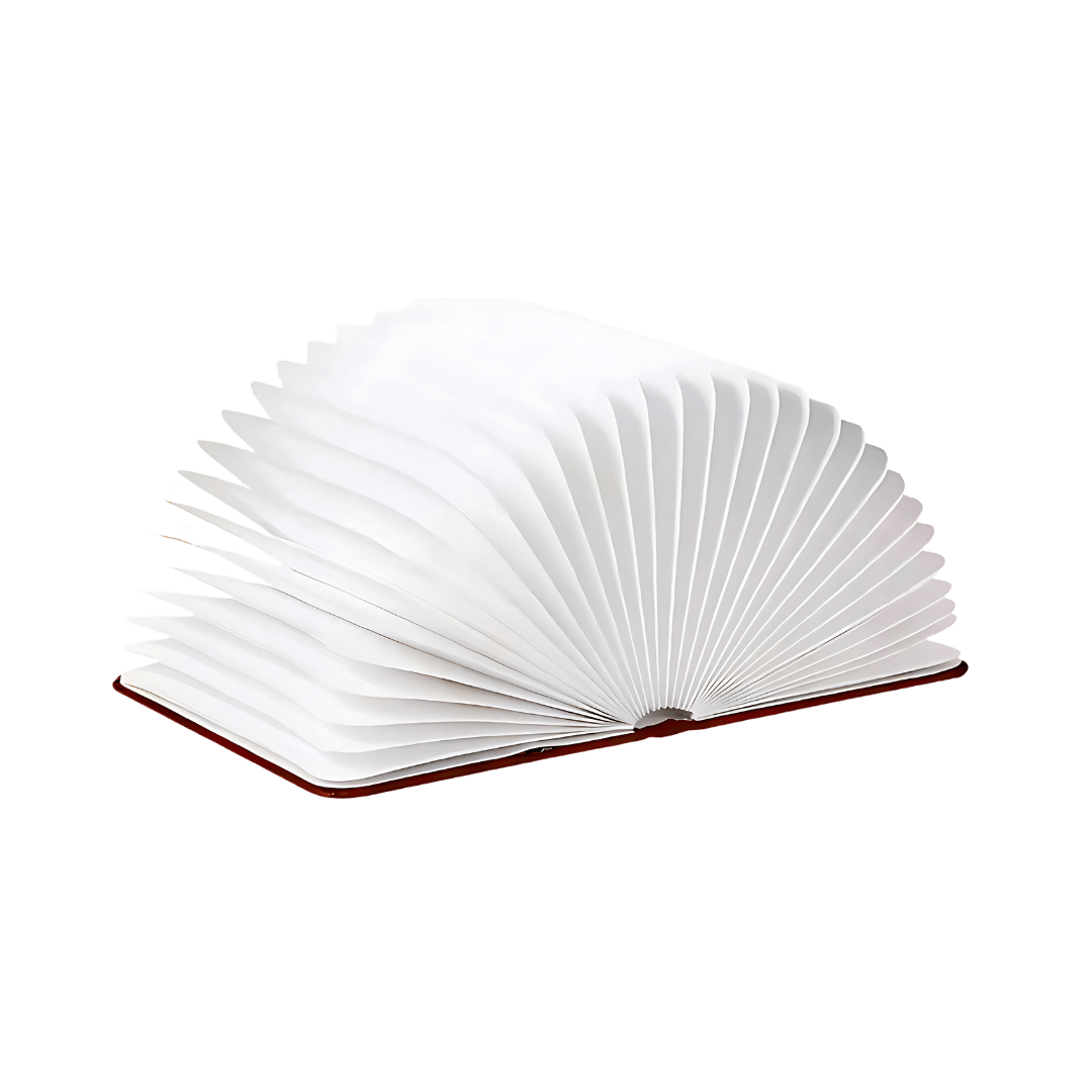 Book Table Lamp | Fanning Pages, Folds Flat Or Round