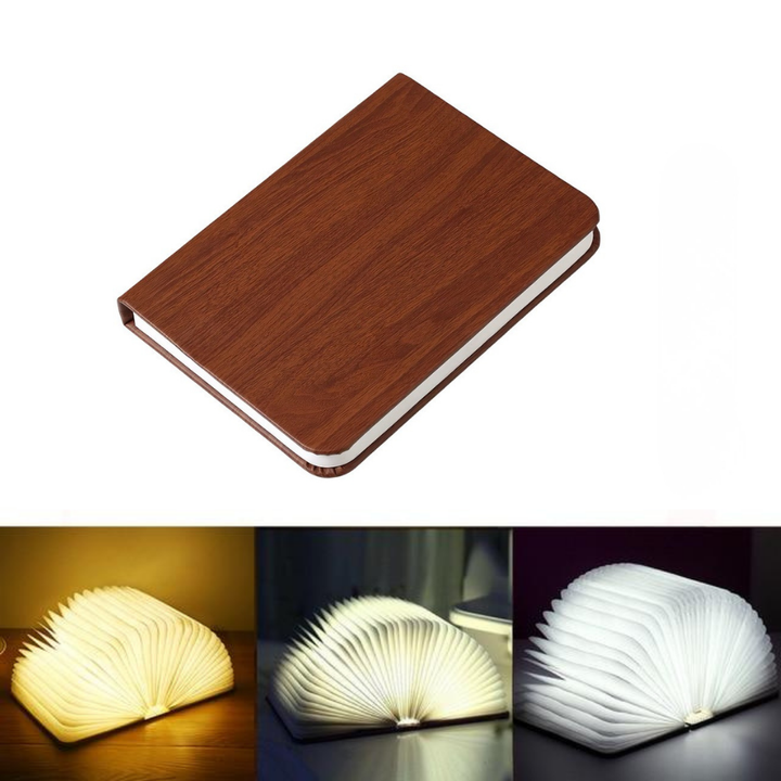 Book Table Lamp | Fanning Pages, Folds Flat Or Round