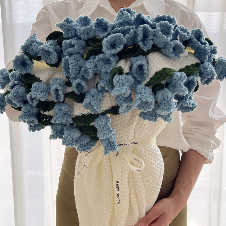 Bouquet Blanket with Crocheted Flowers | Handmade Pink Daisy Keepsake