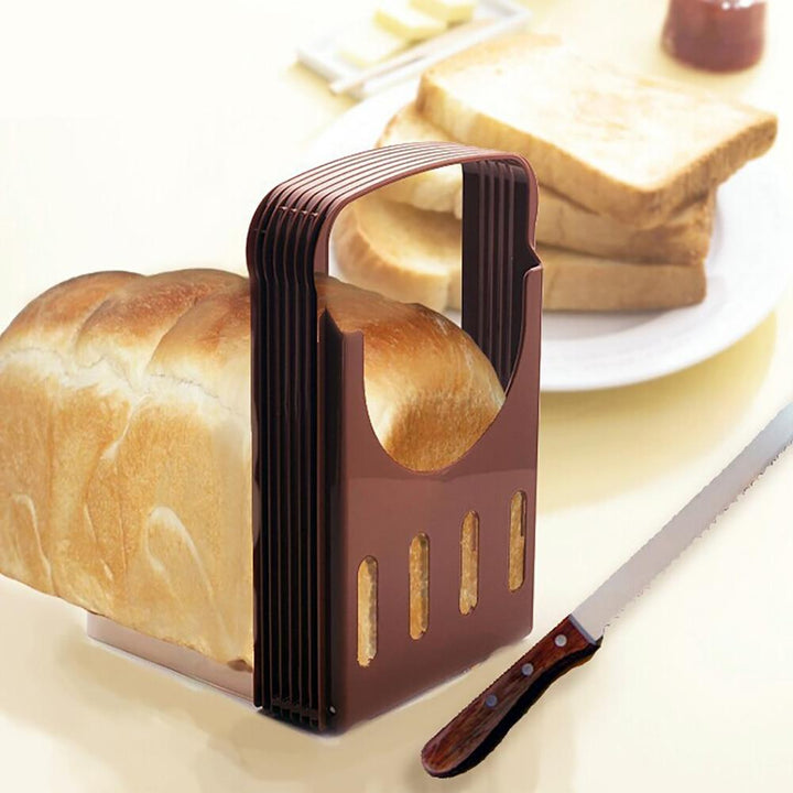 Bread Slicer Machine | Adjustable Foldable Bread Slicing Guide