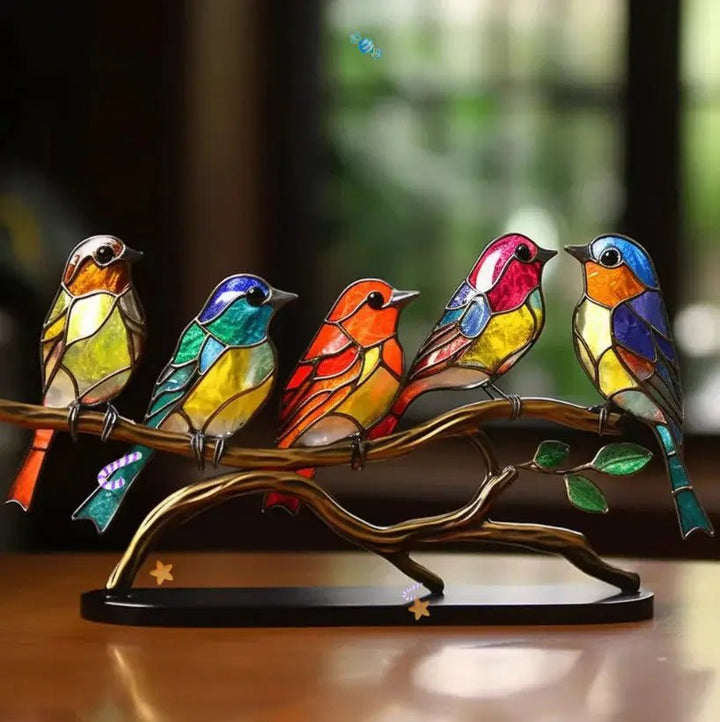 Breezy Bird Decoration | Colorful Glass Accent 0
