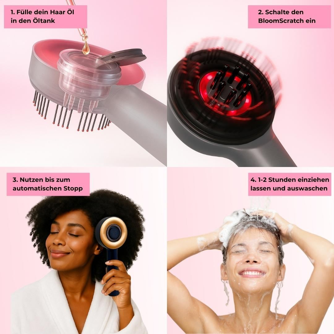 Red Light Scalp Stimulating Brush | Vibration Massage &amp; LED Technology | Supports Thicker, Denser-Looking Hair 2