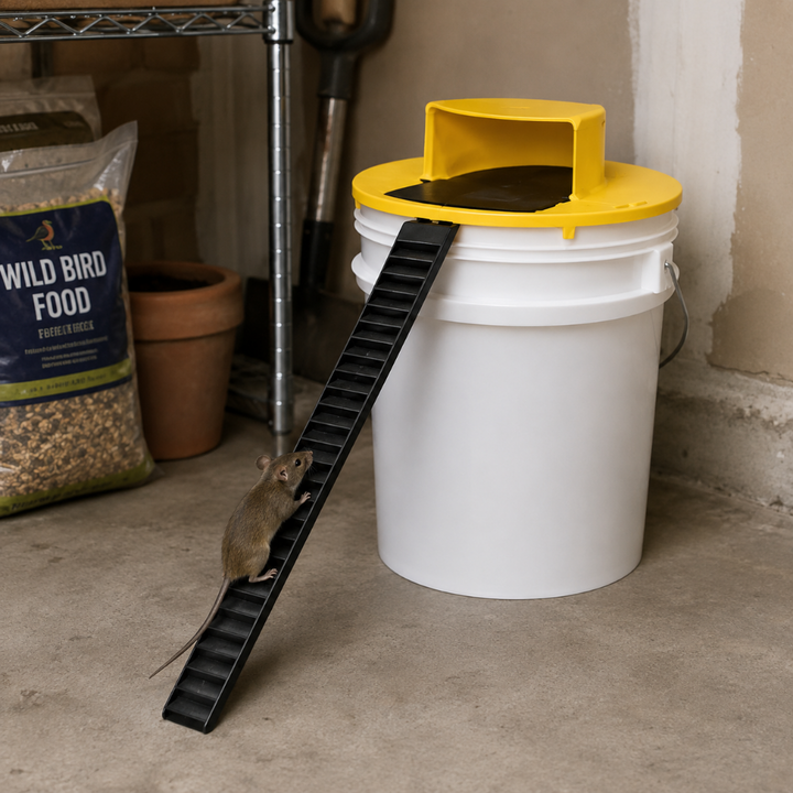 Bucket Mouse Trap Lid 4-Pack | Auto-Reset Bait-and-Ladder System | Fits Standard 5-Gallon Bucket, Indoor Outdoor Use 2