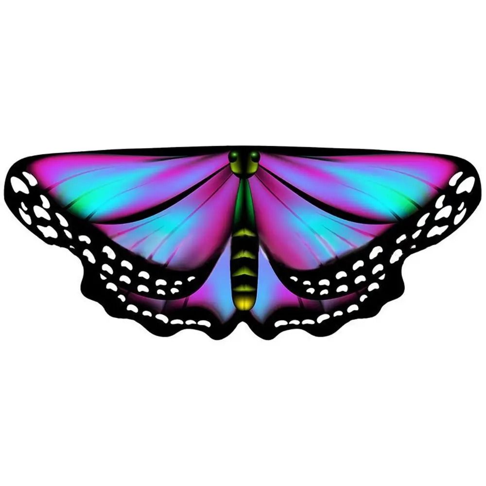Butterfly Wings Cape Costume Seasonal | Finger Loops with Adjustable Collar Strap | Lightweight Breathable Polyester
