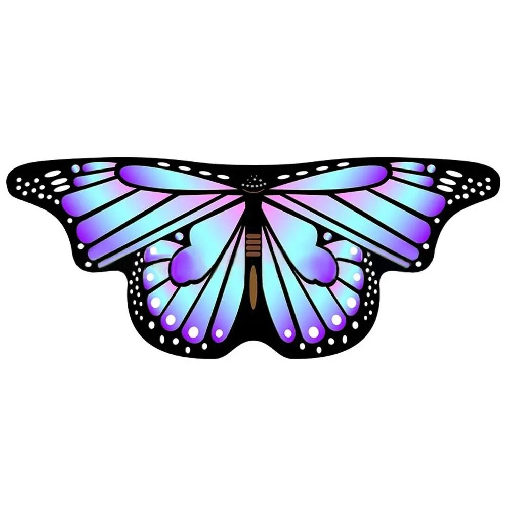 Butterfly Wings Cape Costume Seasonal | Finger Loops with Adjustable Collar Strap | Lightweight Breathable Polyester