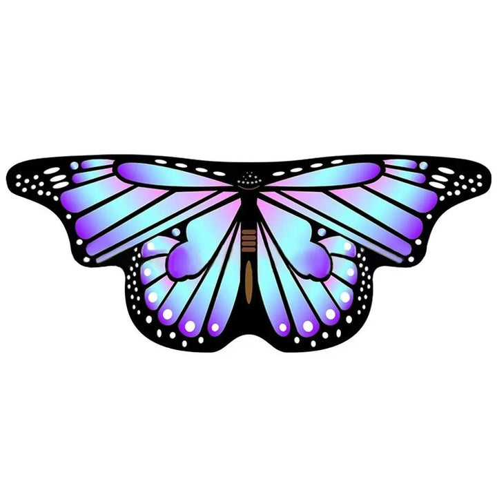 Butterfly Wings Cape Costume Seasonal | Finger Loops with Adjustable Collar Strap | Lightweight Breathable Polyester