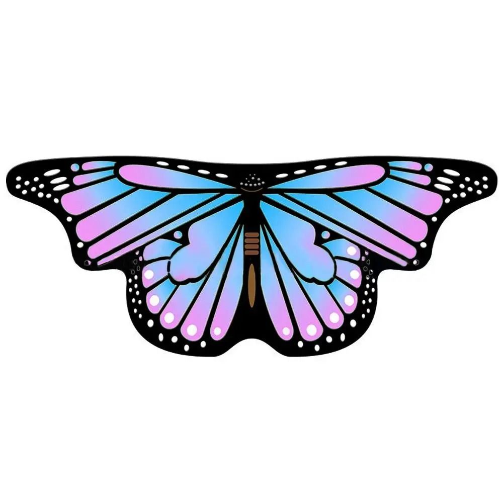 Butterfly Wings Cape Costume Seasonal | Finger Loops with Adjustable Collar Strap | Lightweight Breathable Polyester