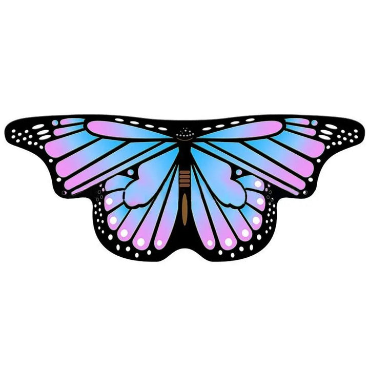 Butterfly Wings Cape Costume Seasonal | Finger Loops with Adjustable Collar Strap | Lightweight Breathable Polyester