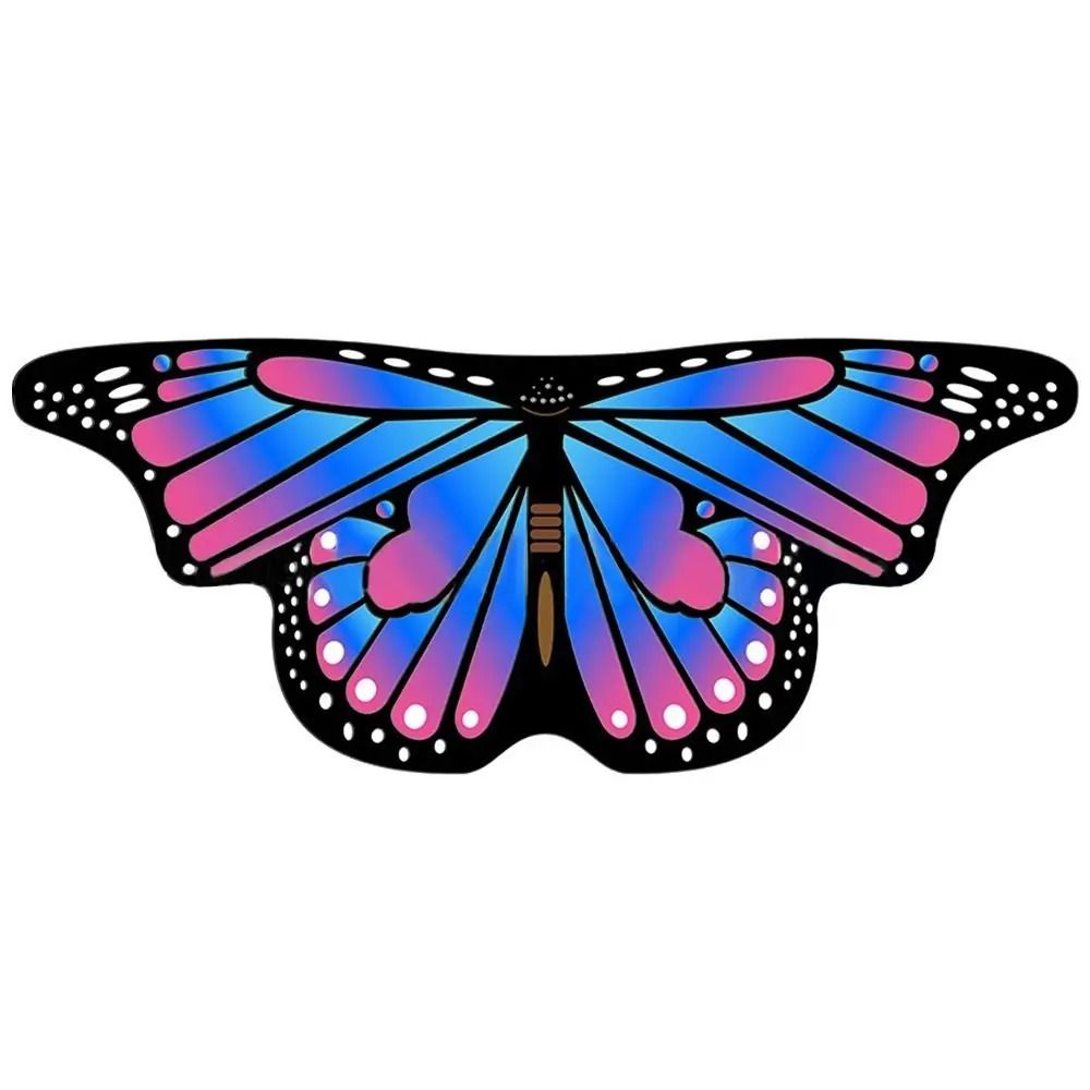 Butterfly Wings Cape Costume Seasonal | Finger Loops with Adjustable Collar Strap | Lightweight Breathable Polyester