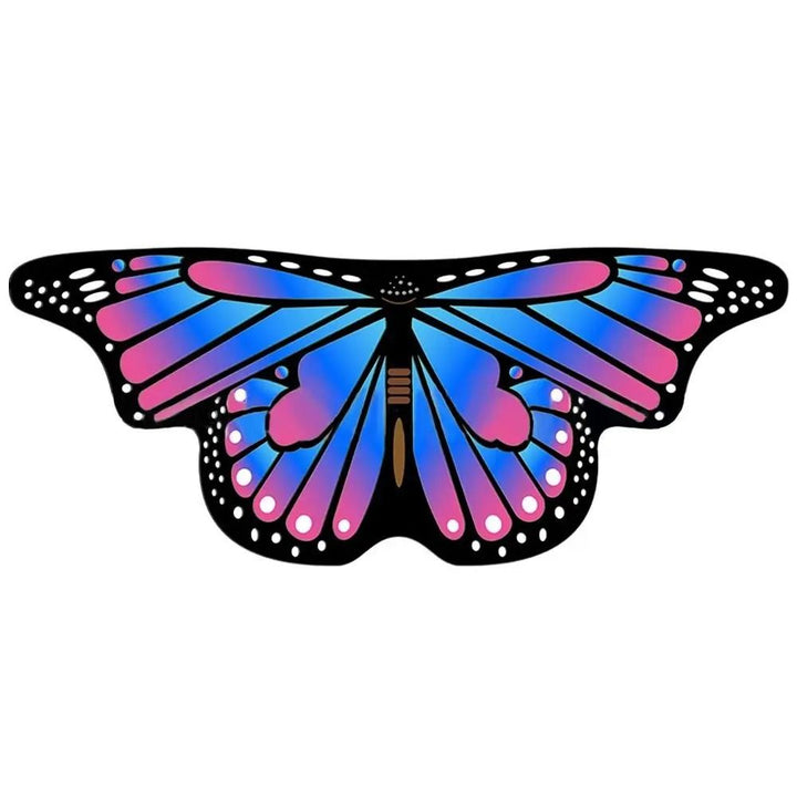 Butterfly Wings Cape Costume Seasonal | Finger Loops with Adjustable Collar Strap | Lightweight Breathable Polyester
