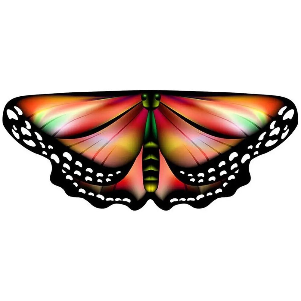 Butterfly Wings Cape Costume Seasonal | Finger Loops with Adjustable Collar Strap | Lightweight Breathable Polyester