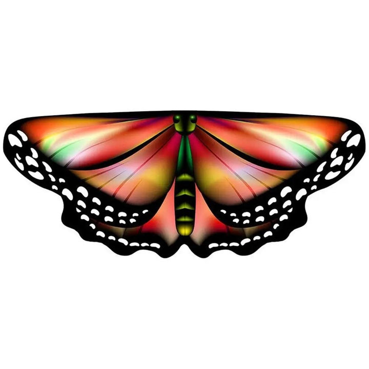 Butterfly Wings Cape Costume Seasonal | Finger Loops with Adjustable Collar Strap | Lightweight Breathable Polyester