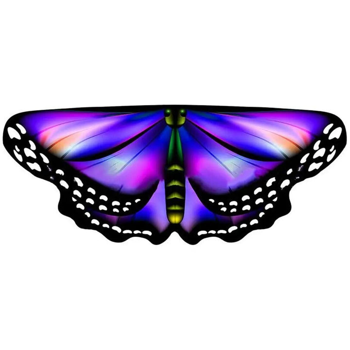 Butterfly Wings Cape Costume Seasonal | Finger Loops with Adjustable Collar Strap | Lightweight Breathable Polyester