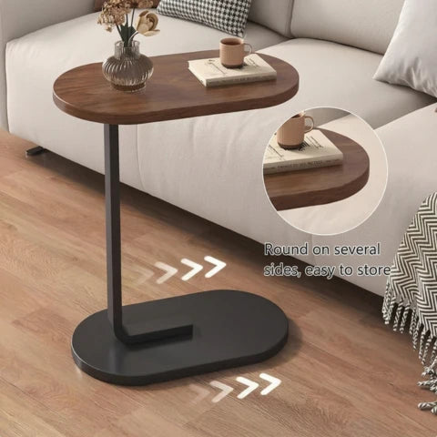 C-Table Top | Oval Grained Surface, Slide-Under Base