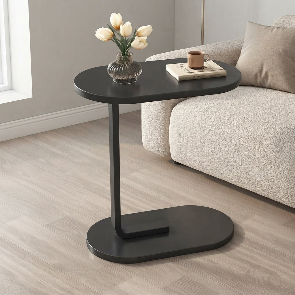 C-Table Top | Oval Grained Surface, Slide-Under Base