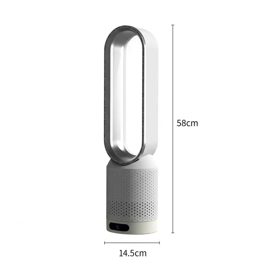 BreezeAir | 3-in-1 Bladeless Air Cooler, Purifier & Fan | 8 Speeds | 90° Oscillation