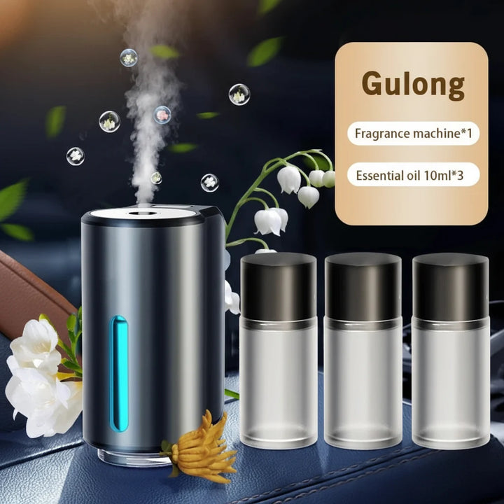 Car Air Freshener Aromatherapy Diffuser | USB Powered Vent Clip | Essential Oil Compatible, 3 Fragrance Levels, Quiet 10