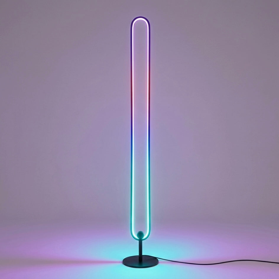 RGB LED Floor Lamp | 24W 1150lm | Remote & Wire Dimmer | 140cm | Black & White