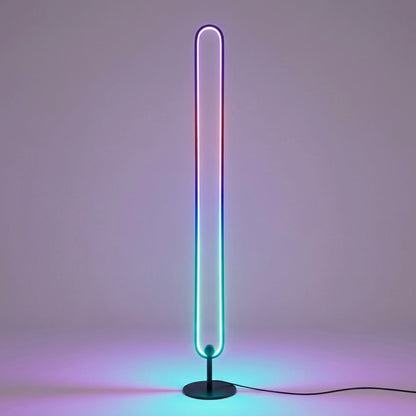 RGB LED Floor Lamp | 24W 1150lm | Remote & Wire Dimmer | 140cm | Black & White