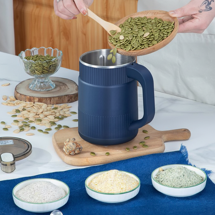Electric Coffee Grinder | One-Button Portable Grain Mill for Grains, Seeds and Legumes | Easy-Clean Detachable Parts 2