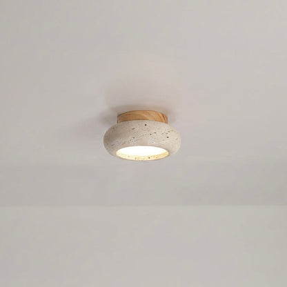Cairns | Flush Mount Ceiling Light Fixture with Integrated LED & Natural Stone Design | Elegant Ambiance for Indoor Spaces