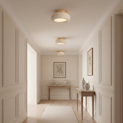 Cairns | Flush Mount Ceiling Light Fixture with Integrated LED & Natural Stone Design | Elegant Ambiance for Indoor Spaces 2