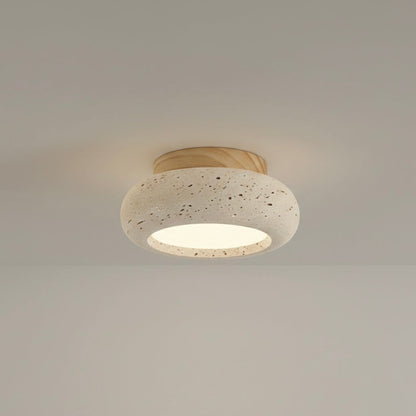Cairns | Flush Mount Ceiling Light Fixture with Integrated LED & Natural Stone Design | Elegant Ambiance for Indoor Spaces