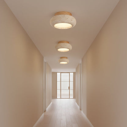 Cairns | Flush Mount Ceiling Light Fixture with Integrated LED & Natural Stone Design | Elegant Ambiance for Indoor Spaces 6