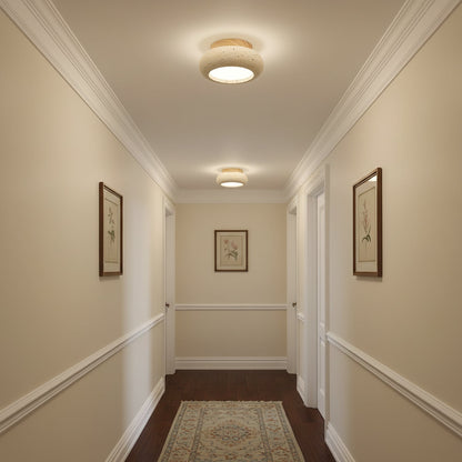 Cairns | Flush Mount Ceiling Light Fixture with Integrated LED & Natural Stone Design | Elegant Ambiance for Indoor Spaces 8