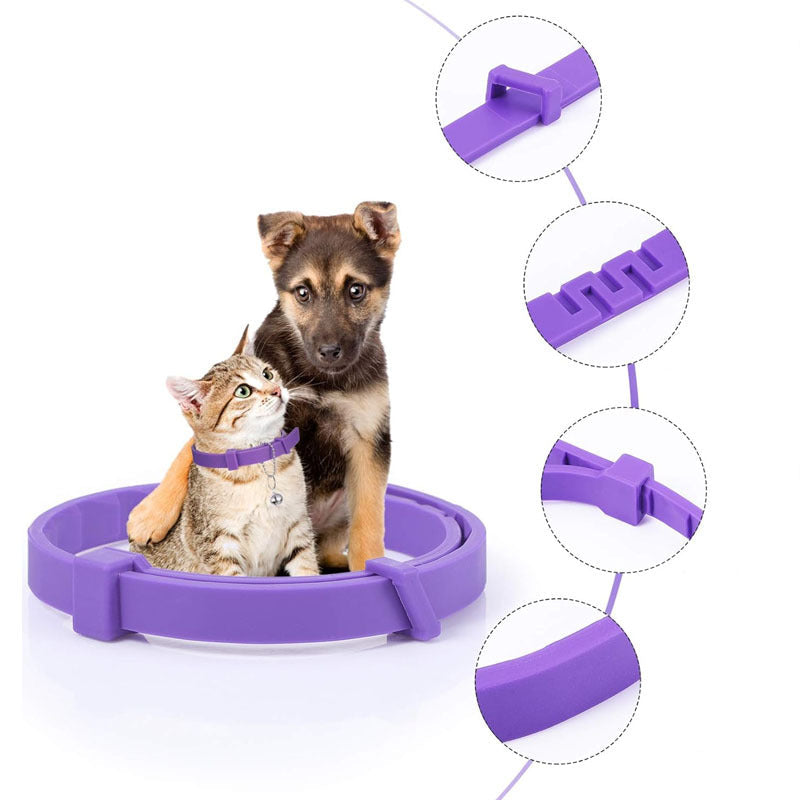 Calming Collar for Dogs &amp; Cats | 60-Day Pheromone &amp; Essential Oil Release | Adjustable, Water-Resistant, Purple or Grey