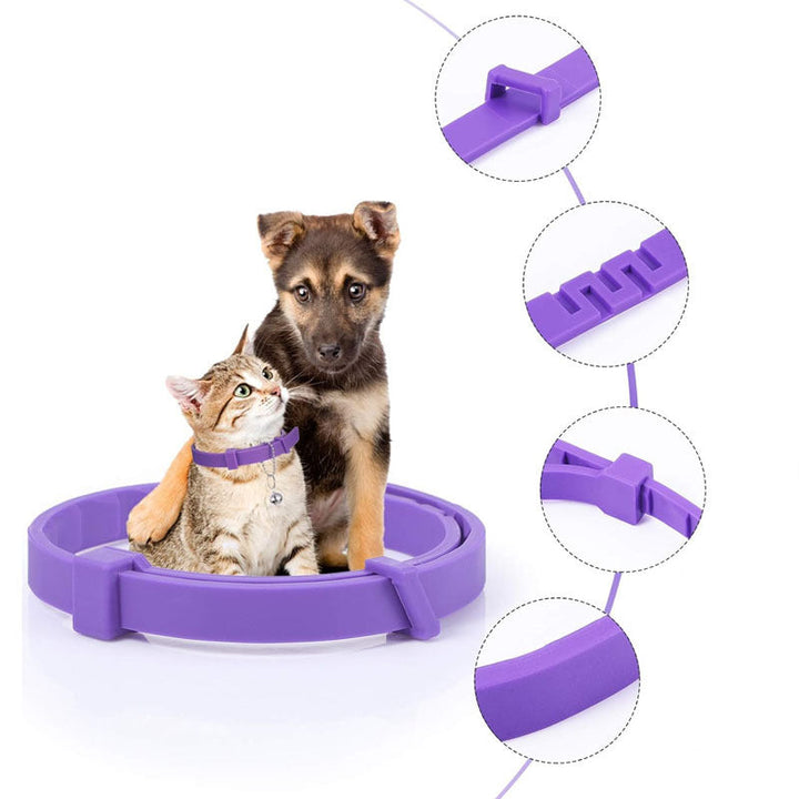 Calming Collar for Dogs &amp; Cats | 60-Day Pheromone &amp; Essential Oil Release | Adjustable, Water-Resistant, Purple or Grey