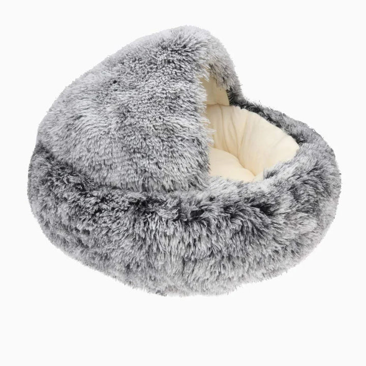 Calming Nest Pet Bed | Hooded Cave for Cats and Small Dogs 7