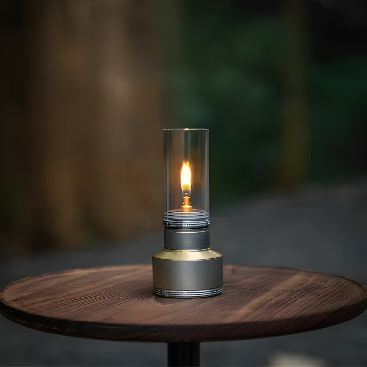 Camping lamp aluminum with gas cartridge – vintage style 0