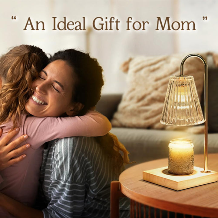 Electric Candle Warmer Lamp | Top-Down Wax Melting, Dimmer &amp; 2/4/8 Hour Timer | Flameless Fragrance Table Light 20