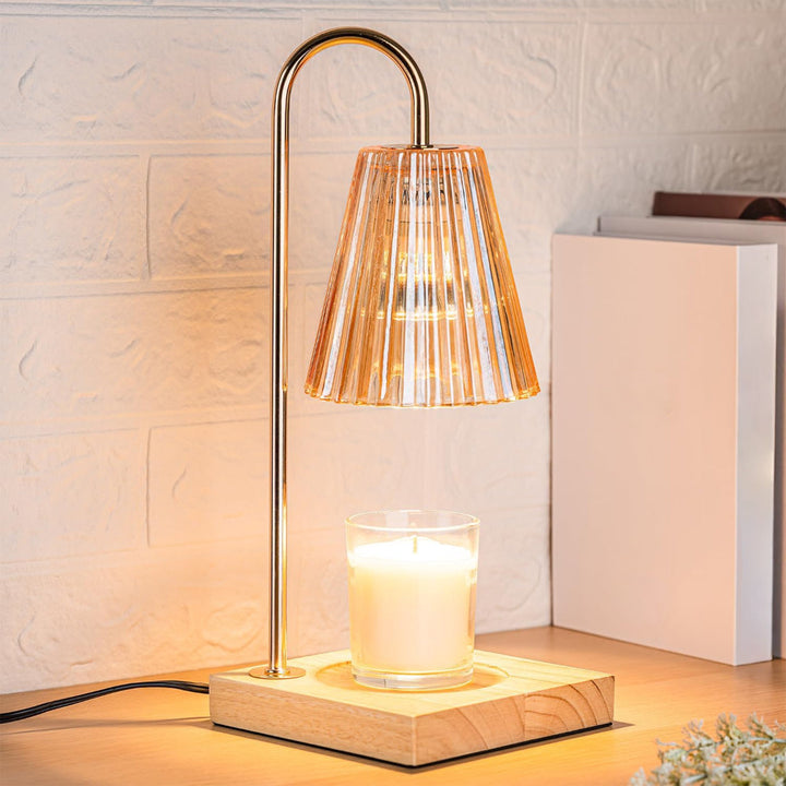 Electric Candle Warmer Lamp | Top-Down Wax Melting, Dimmer &amp; 2/4/8 Hour Timer | Flameless Fragrance Table Light 1