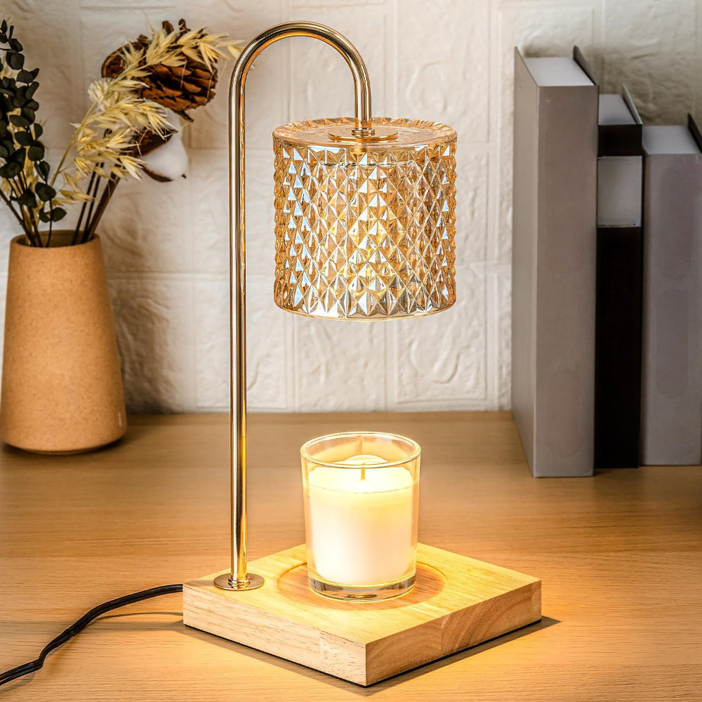 Electric Candle Warmer Lamp | Top-Down Wax Melting, Dimmer &amp; 2/4/8 Hour Timer | Flameless Fragrance Table Light 10