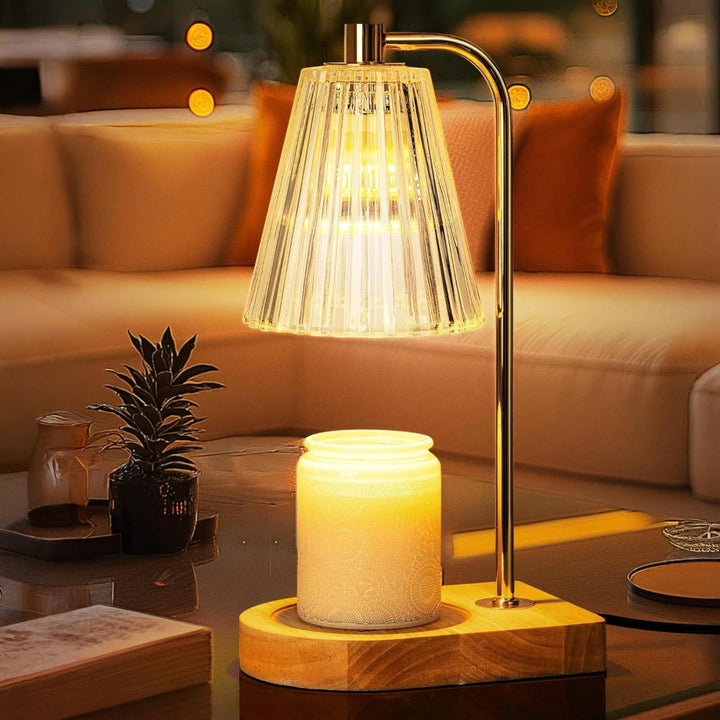 Electric Candle Warmer Lamp | Top-Down Wax Melting, Dimmer &amp; 2/4/8 Hour Timer | Flameless Fragrance Table Light 9