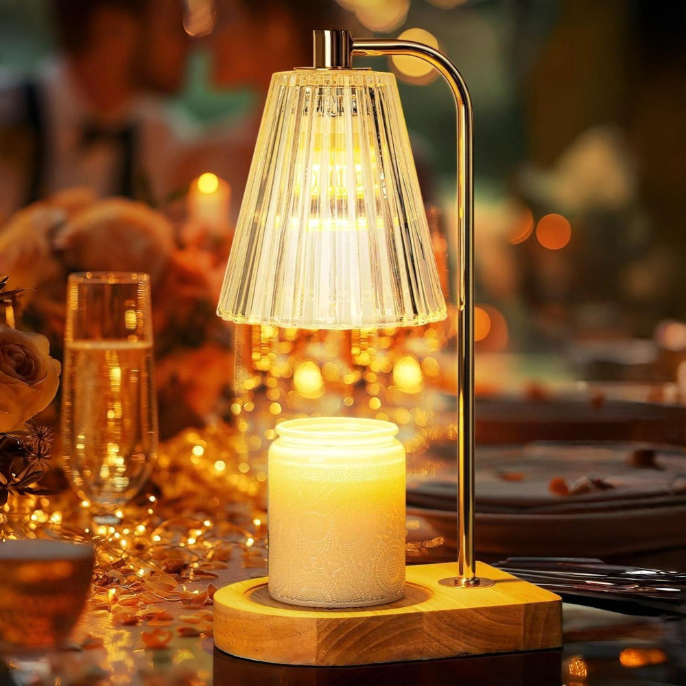 Electric Candle Warmer Lamp | Top-Down Wax Melting, Dimmer &amp; 2/4/8 Hour Timer | Flameless Fragrance Table Light 8