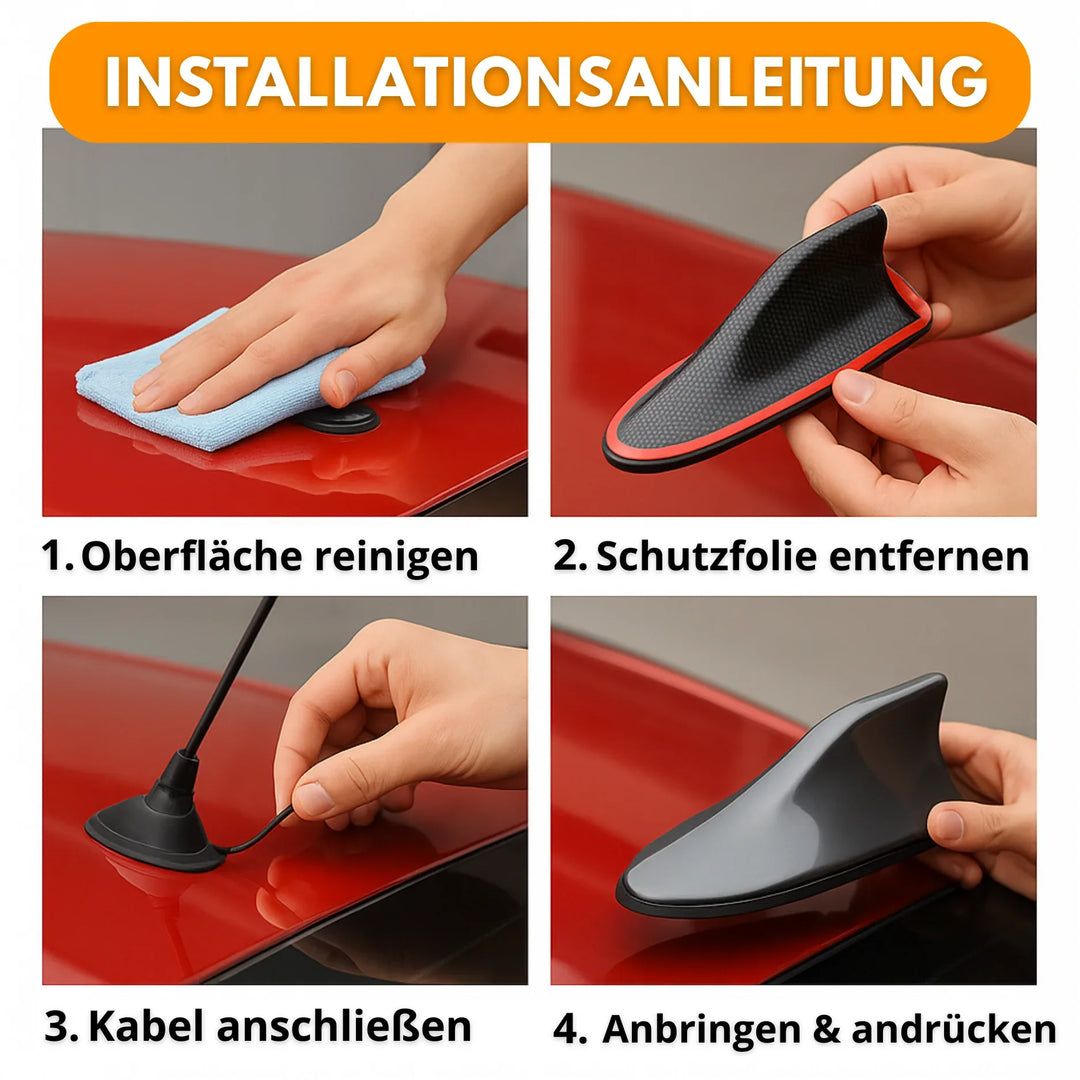 Car Antenna Signal Booster | Aerodynamic Roof-Mount Design | Easy Install, Stable Reception, Fits Vehicles From 2007