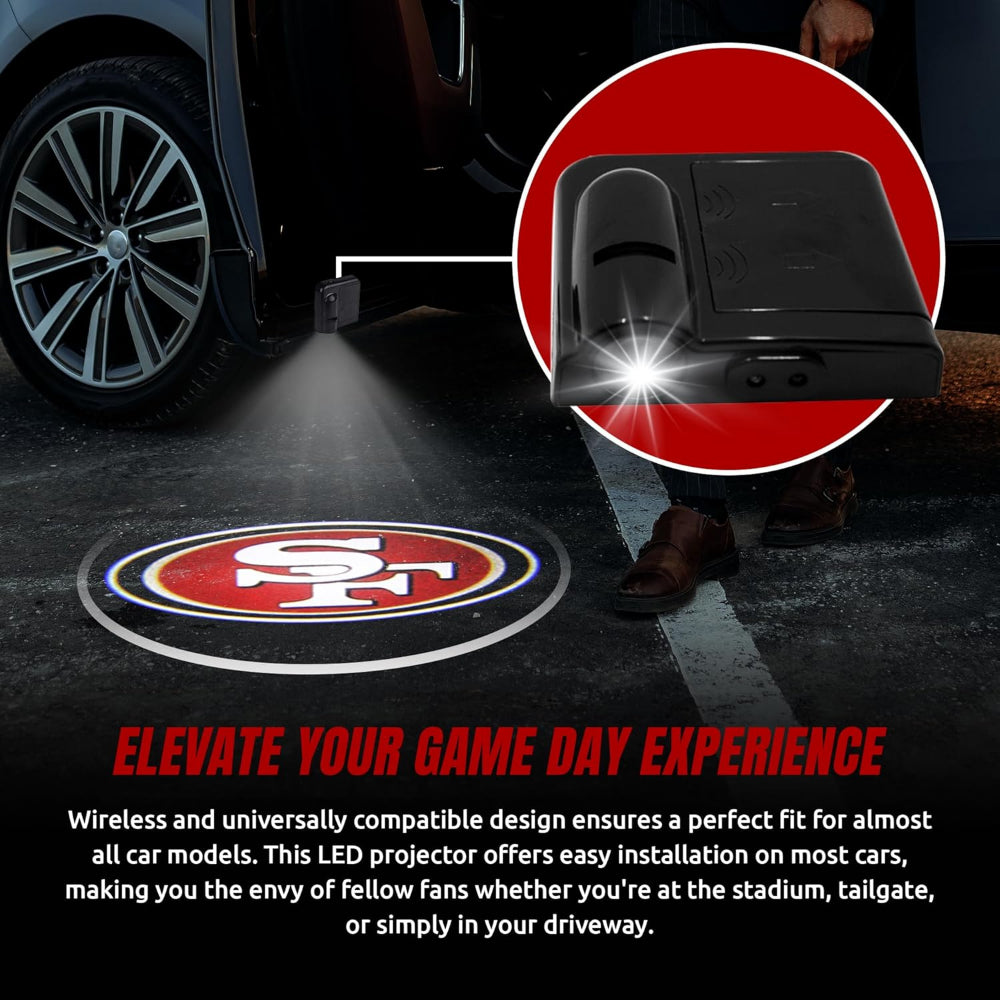 Car Door Light LED Projector | Wireless Battery Powered Entry Courtesy Light | Adhesive Mount No Drilling Required 37