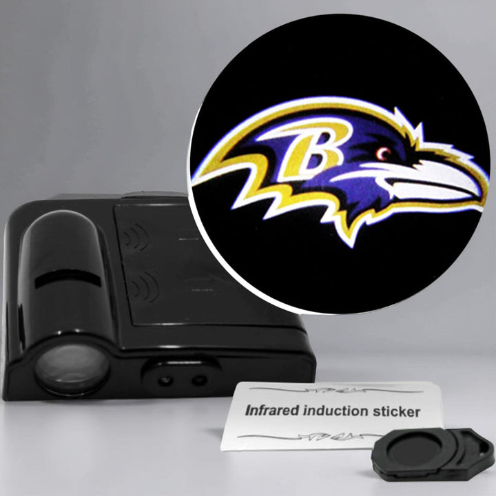 Car Door Light LED Projector | Wireless Battery Powered Entry Courtesy Light | Adhesive Mount No Drilling Required 5