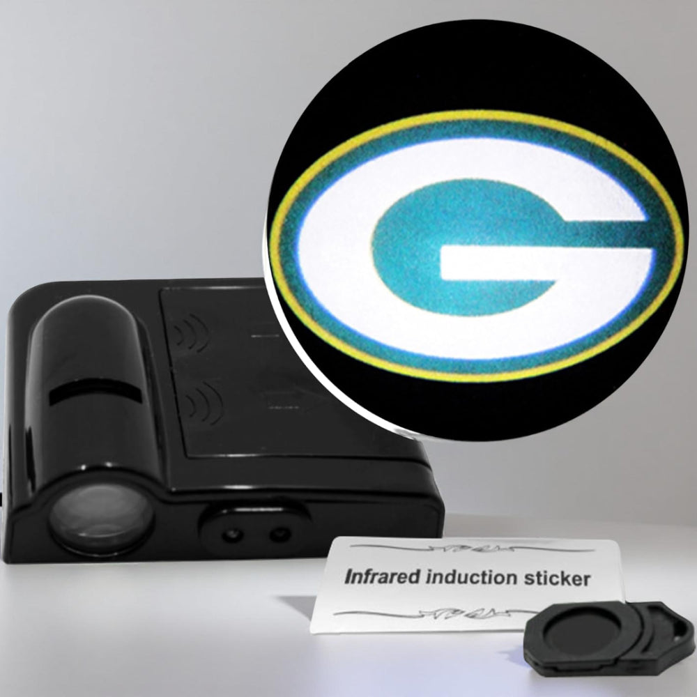 Car Door Light LED Projector | Wireless Battery Powered Entry Courtesy Light | Adhesive Mount No Drilling Required 12