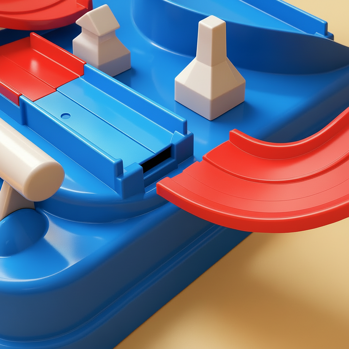 Car Track Toy ABS Plastic | City Puzzle with Crane and Helicopter Accessories | Screen-Free Brain Building Play 8