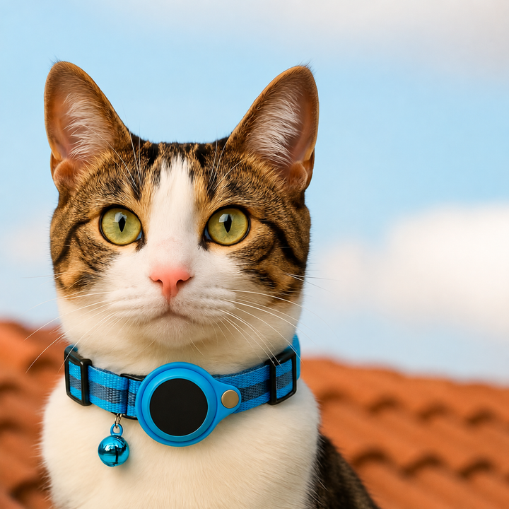 Cat Collar with GPS Mount | Reflective Safety Buckle