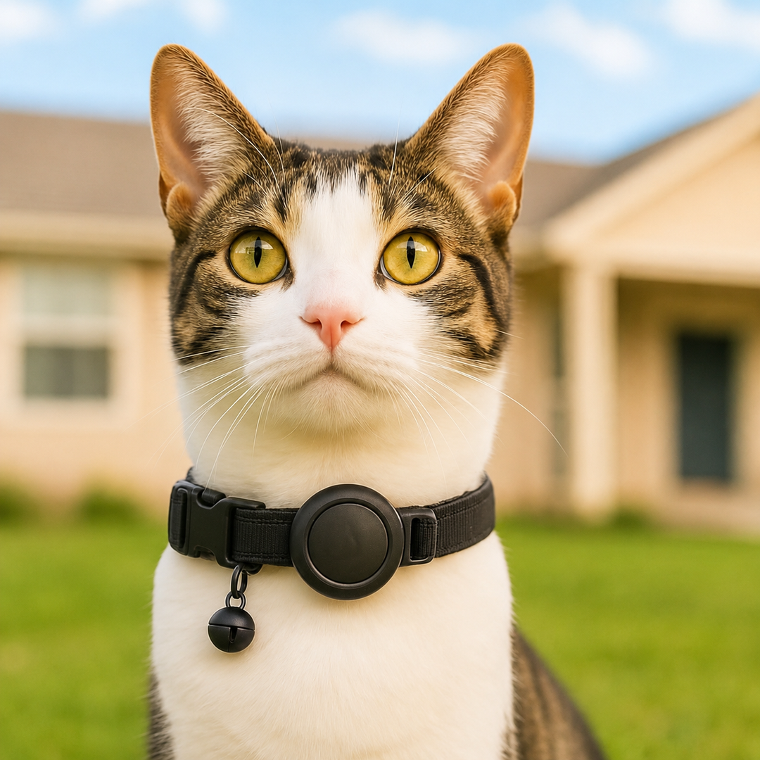 Cat Collar with GPS Mount | Reflective Safety Buckle