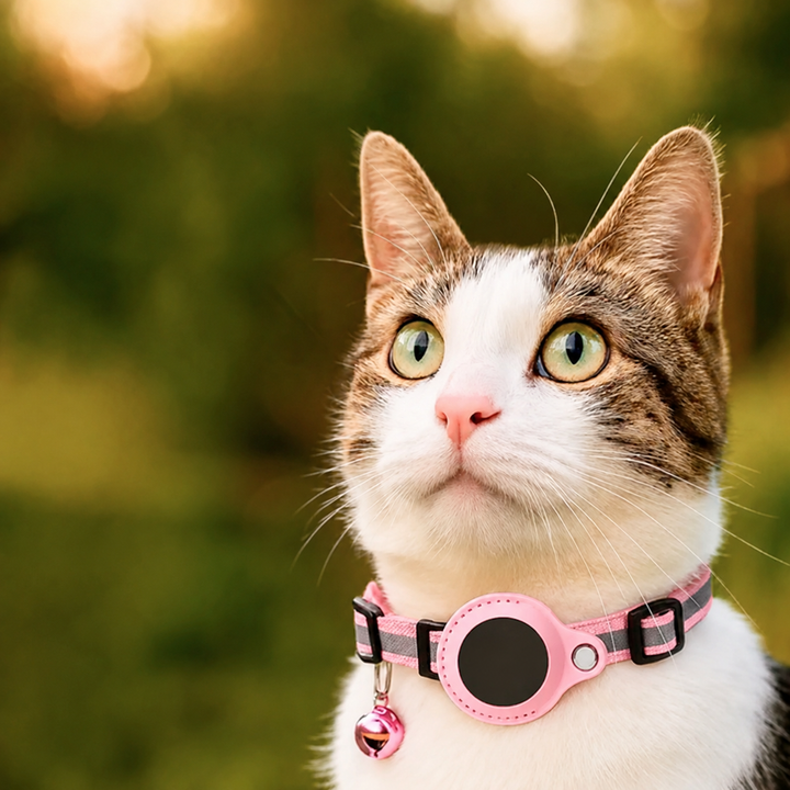 Cat Collar with GPS Mount | Reflective Safety Buckle